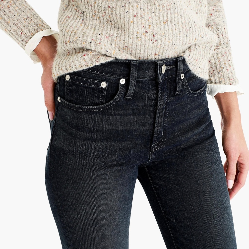 J crew curvy toothpick jeans in grey lake wash